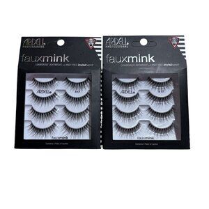 Lot Of 2 NEW Ardell Fauxmink Lashes #817 Lightweight with Knot-Free Invisiband